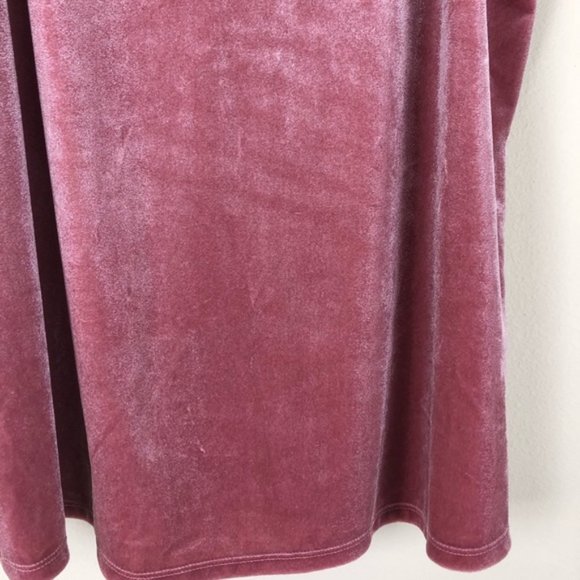 HALOGEN Pink V-Neck Tank Top Velvet Small - Picture 4 of 5
